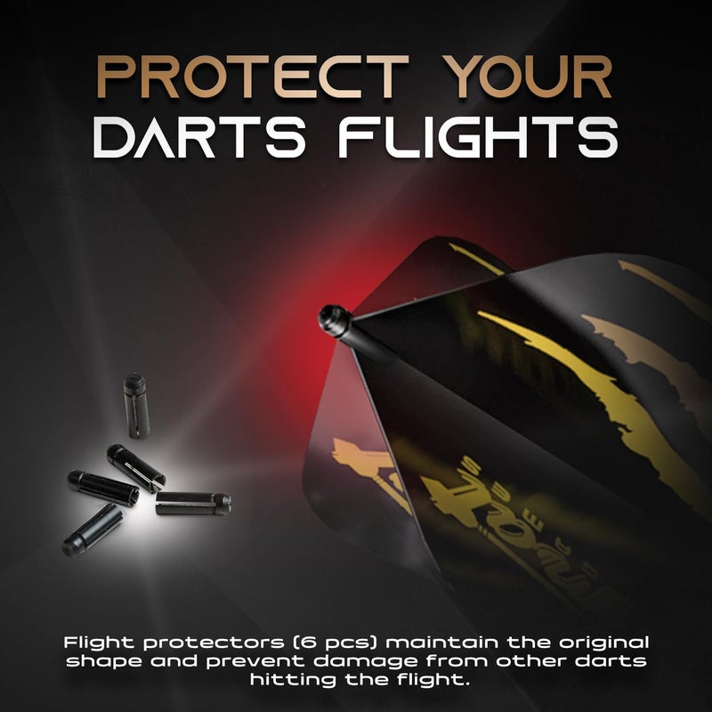 IgnatGames Dart Flights and Accessories â€“ 18/30 GlideXPro 130 Micron Flights in Various Shapes and 6 Flight Protectors - Image 4